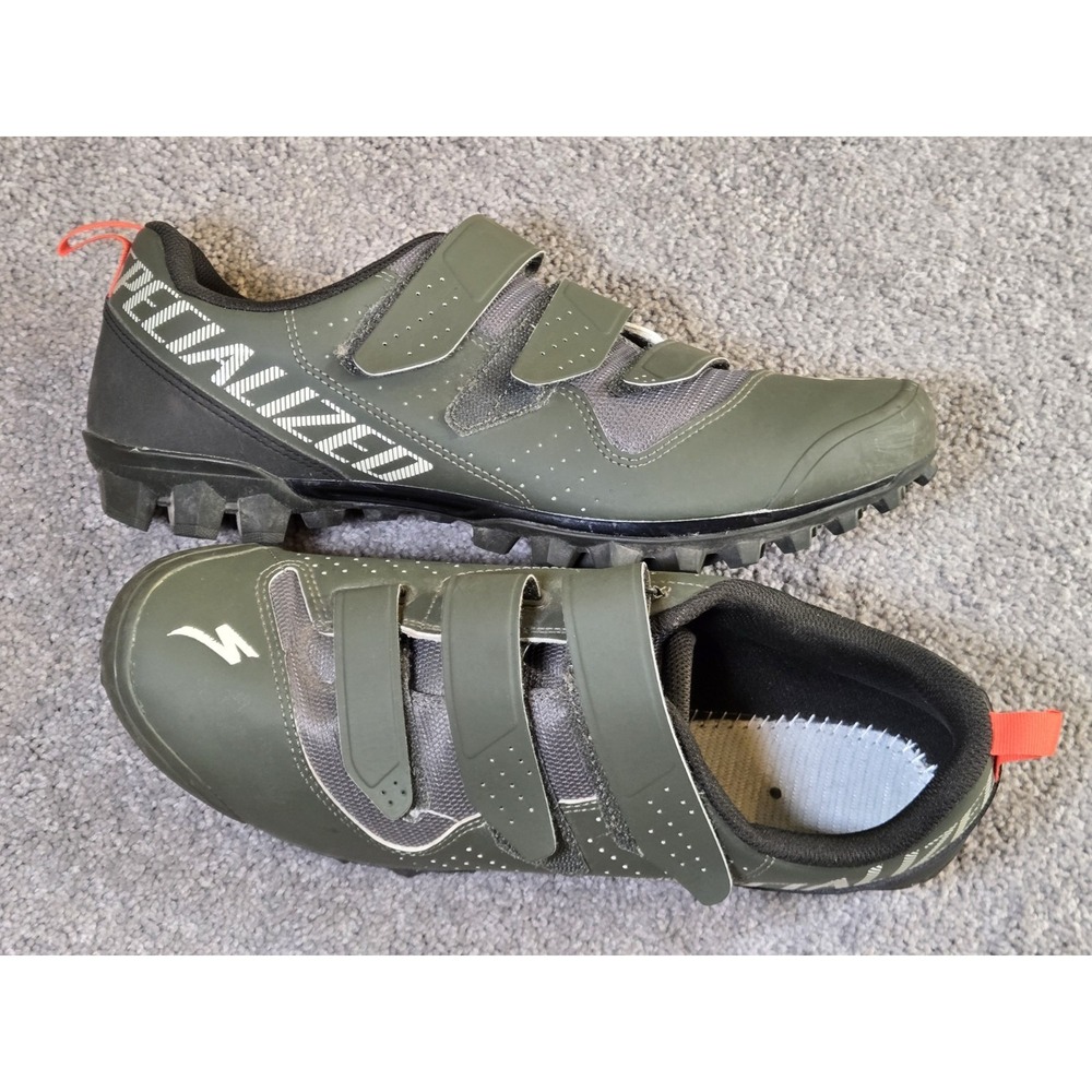 Specialized Recon 1.0 MTB Cycling Shoes Mens 10.6 Green w/SPD Cleats